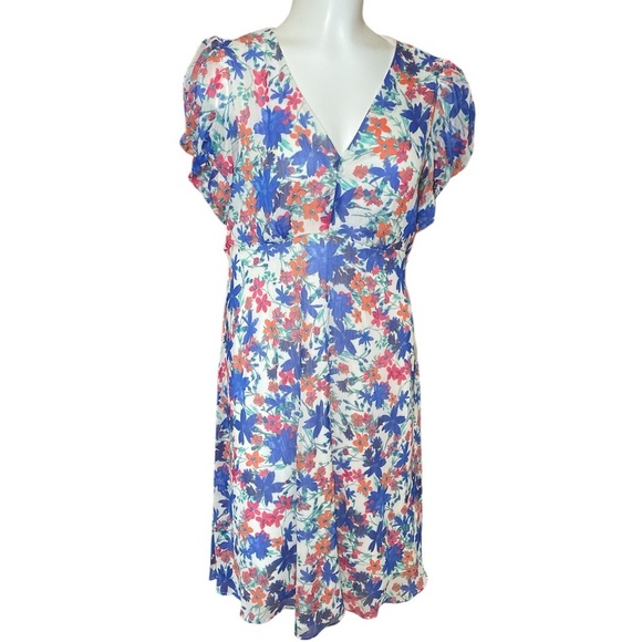 Calvin Klein Floral-Print Dress sz 8 - Picture 1 of 9
